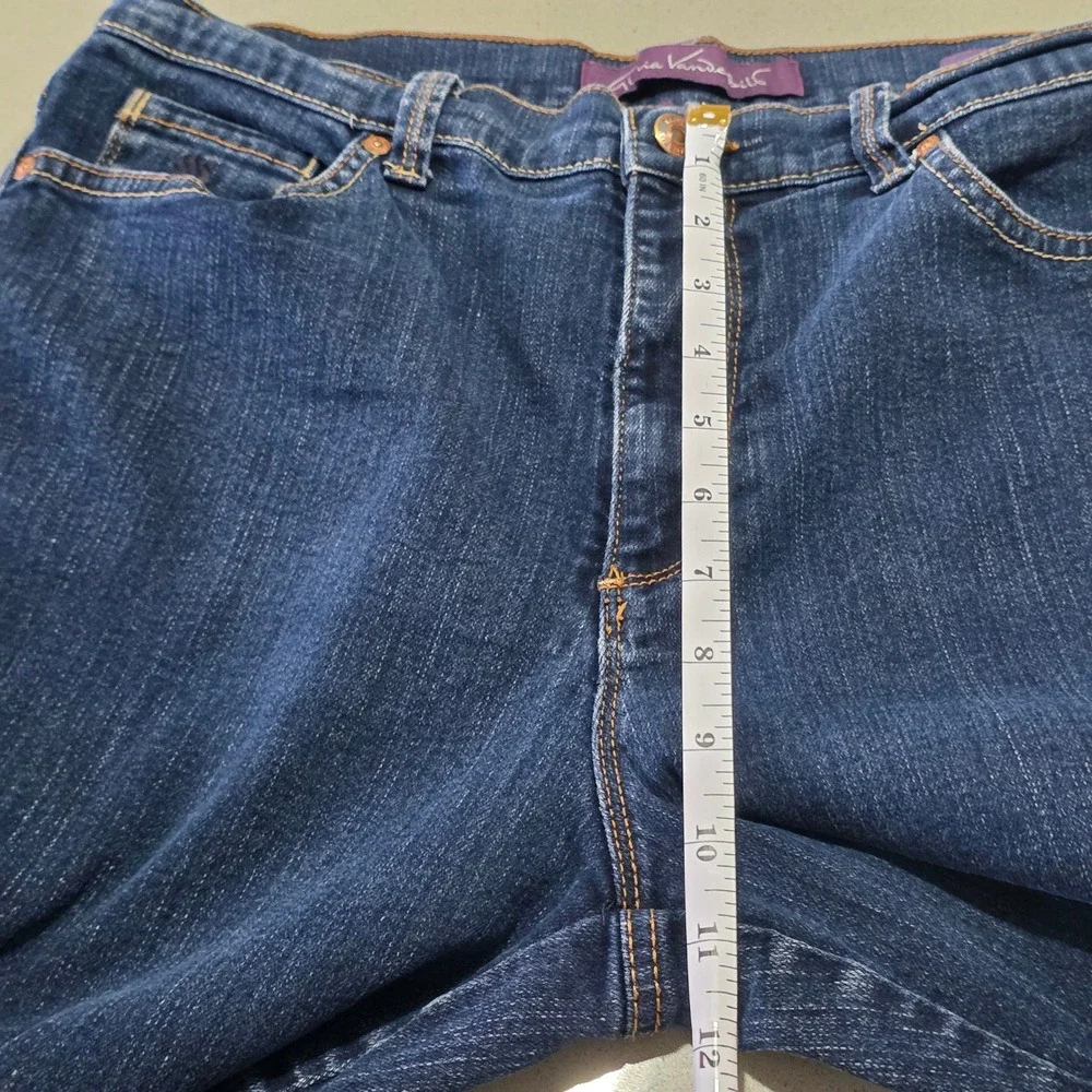 Gloria Vanderbilt‎ Amanda High Rise Tapered Jeans Dark Wash Denim Pants Womens